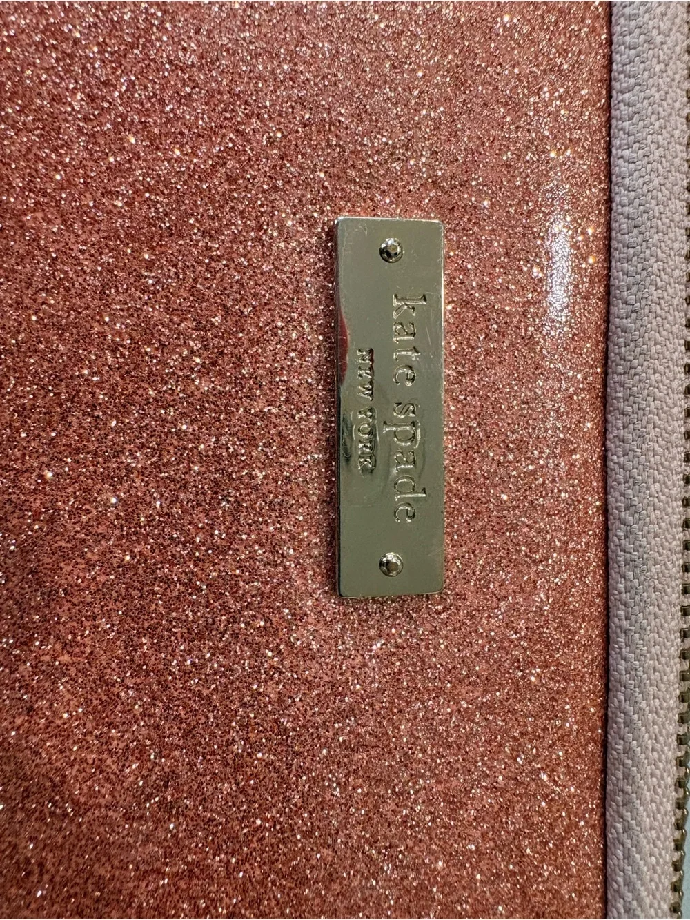 kate spade Rose Gold Glitter Tablet Sleeve with Zip